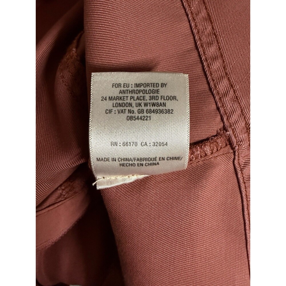 Holding Horses Anthropologie Shirt Dress Size 8 Mauve Lyocell Button Front - Picture 6 of 8